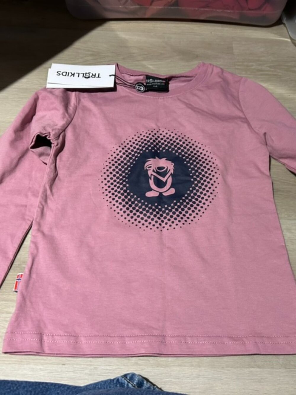 🌸☀️ Trollkids Pointillism Long Sleeve Shirt – Pink – Size 116 (5–6Y) BNWT☀️🌸